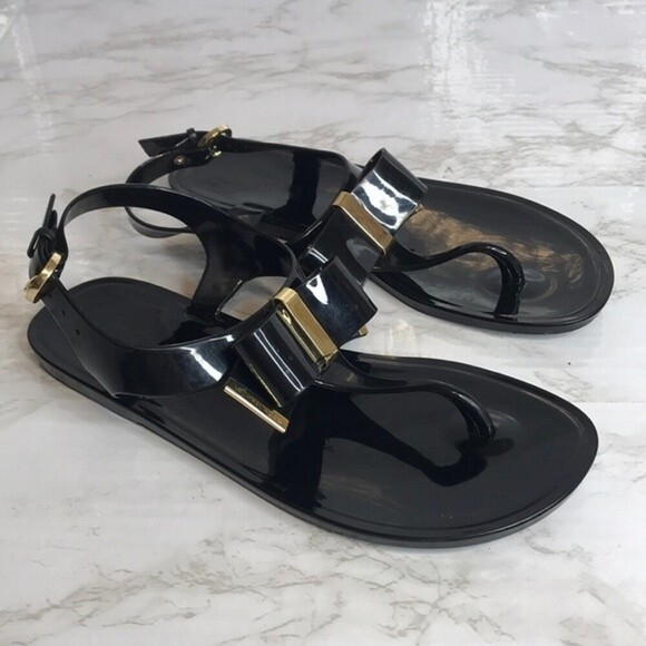 Michael kors MK Jelly aliza sandal with bow front and buckle size 5 - Picture 2 of 11